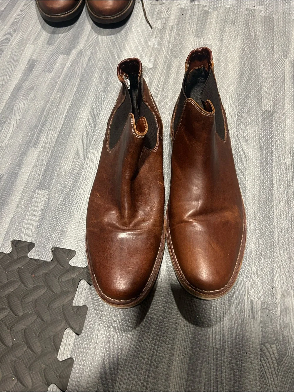 Steve Madden Brown Leather Slip-On Chukka Boots 11